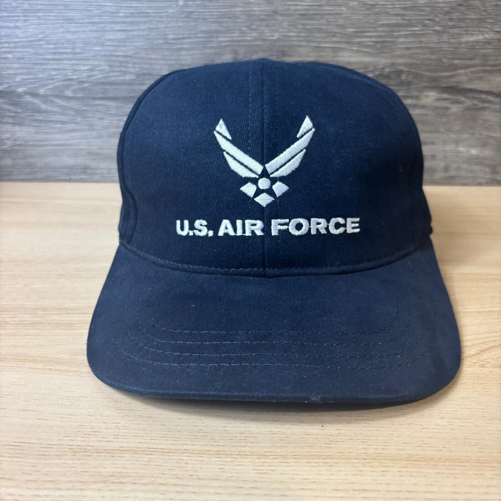 Air Force Hat Cap Fitted‎ One Size Blue Navy USA Made